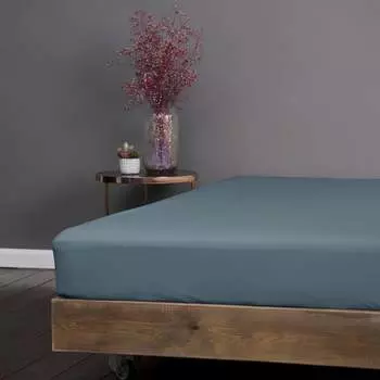 Простыня на резинке KUPU-KUPU VIOLETT KPM-200/голубая_ель