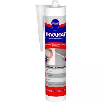 Противопожарный акриловый герметик INVAMAT FS701 картридж 280 мл, серый 1201
