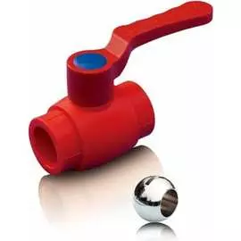 Противопожарный полипропиленовый шаровой кран Blue Ocean PPRF/BV/PPR/-1(R)-75