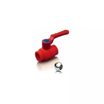 Противопожарный полипропиленовый шаровой кран Blue Ocean PPRF/BV/PPR/-1(R)-63