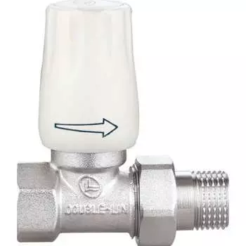 Прямой резьбовой латунный радиаторный кран DOUBLE-LIN LL3050A (1/2")