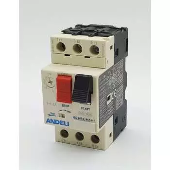 Пускатель ANDELI gv2-m06 1а~1.6a кнопочный ADL06-605