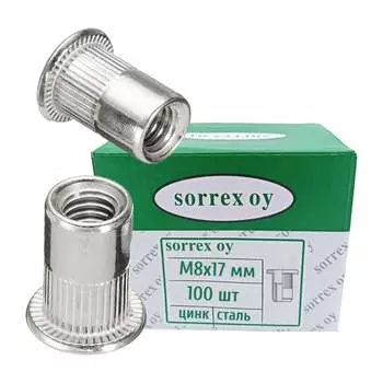 Резьбовая винтовая заклепка-гайка SORREX PZW-W M8 100