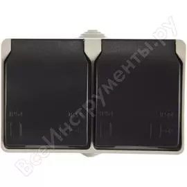 Двухместная розетка IEK РСб22-3-ФСр ERS22-K03-16-54-DC