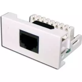 Розетка LANMASTER Mosaic LAN-WA-LP-45/5E-WH
