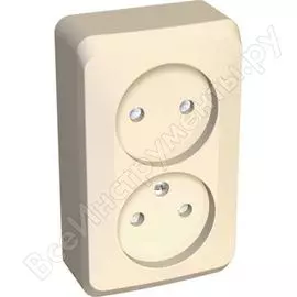 Двухместная розетка Systeme Electric Этюд PA16-006K