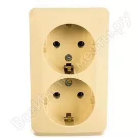 Двухместная розетка Systeme Electric Этюд PA16-007K