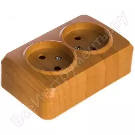 Двухместная розетка Smartbuy Юпитер SBE-03lw-10-S2-N