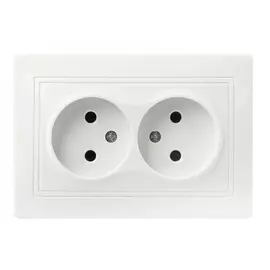 Двухместная розетка Smartbuy Венера SBE-01w-10-S2-N-c