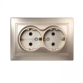 Двухместная розетка Smartbuy Венера SBE-01c-16-S2-Z-c