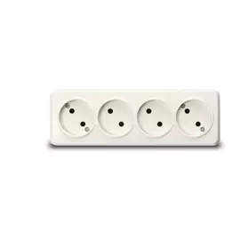 Четырехместная розетка Smartbuy Юпитер SBE-03w-10-S4-N