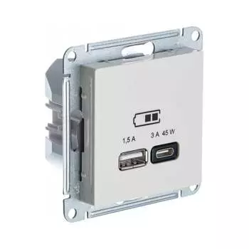 Розетка Systeme Electric USB ATLASDESIGN ATN000229