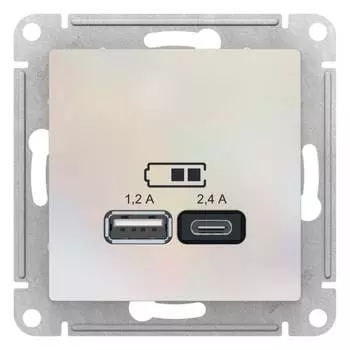 Розетка usb Systeme Electric AtlasDesign ATN000439