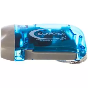 Ручной динамо-фонарь rockforce 2 led blue rf-02r060