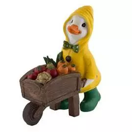 Садовая фигурка park утка с тачкой овощей 169306