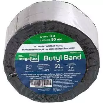 Самоклеящаяся бутил-каучуковая лента-герметик Megaflex butyl band MEGBU.50.3