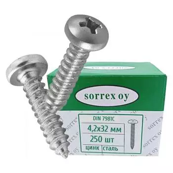 Саморез SORREX 4.2X32 DIN7981С 250 шт. 7981С-1-042-032 250