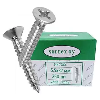 Саморез SORREX 5.5X32 DIN7982C 250 шт. 7982C-1-055-032 250