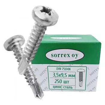 Саморез SORREX 7504N-ZN-M3.5X9.5 7504N-1-035-0095 250