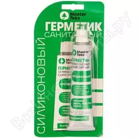 Санитарный герметик masterteks profmaster силикон. 80 мл прозрачн. 40 53378