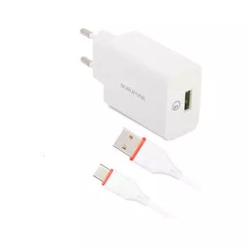 Сетевое зарядное устройство Borofone ba21a long journey 0L-00043640