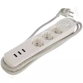 Сетевой фильтр-удлинитель xiaomi 1,5 м mi power strip 3-outlet, 3 usb xmcxb04qm белый nrb4030gl