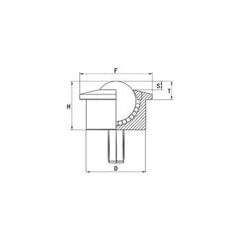 Шариковая опора ISKRA SP15-FL BS/CS SP15FLBSCS-ISKRA