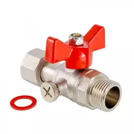 Шаровой кран для подключения манометра Valtec VT.806.N.0402