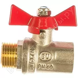 Шаровой кран euros ручка-бабочка, 1/2" внутренняя - наружная резьба eu.st1285030 12_k