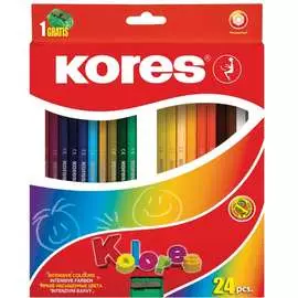 Шестигранные цветные карандаши Kores