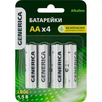 Щелочная батарейка GENERICA alkaline, lr06/aa ABT-LR06-ST-L04-G