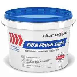 Шпатлевка финишная облегченная fill&amp;finish light 10 л danogips 660396