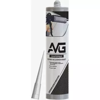 Силиконовый санитарный герметик AVG Санитарный белый