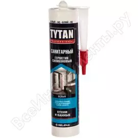 Силиконовый санитарный герметик tytan professional белый 280мл 71552