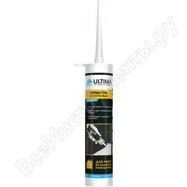Силиконовый санитарный герметик ultima s белый 280ml h0804