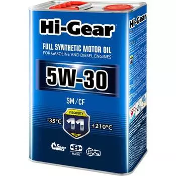 Синтетическое моторное масло Hi-Gear 5W-30 SM/CF HG0034