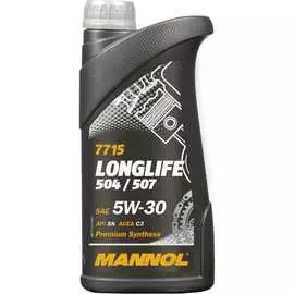 Синтетическое моторное масло MANNOL LONGLIFE 504/507 5W-30 7000