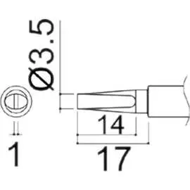 Сменная головка для паяльников PRESTO 984/985 HAKKO