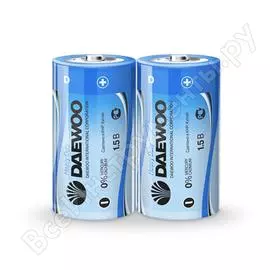 Солевая батарейка daewoo r20 heavy duty 2 шт 1030245