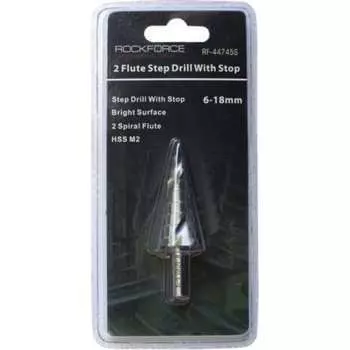Спиральное ступенчатое сверло Rockforce RF-44745S(49325)
