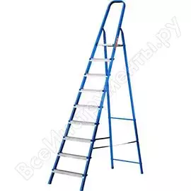Стальная лестница-стремянка mirax 9 ступеней, 182 см 38800-09