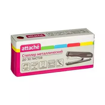 Степлер Attache msr2430 №24/6-26/6, до 30 листов, металл, красный 1271893
