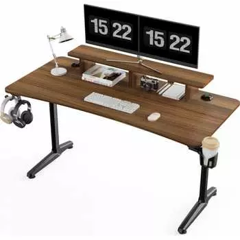 Стол для компьютера EUREKA GIP 60 Walnut ERK-I60P-WN
