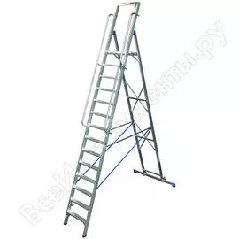 Алюминиевая стремянка на роликах Krause STABILO 127846