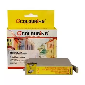 Струйный картридж для Epson Stylus Photo R200/R220/R300/R320/R340/RX500 Colouring COLOURING T0482 CG_T048_C