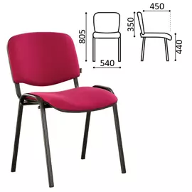 Стул для персонала и посетителей brabix iso cf-005 черный/бордовый 531975