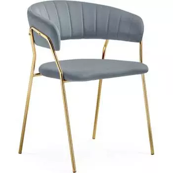 Стул Woodville Kamelia 1 gray / gold 15471