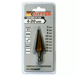 Ступенчатое сверло по металлу RITTER PS14204200