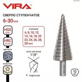 Ступенчатое сверло VIRA 551630