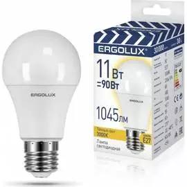 Светодиодная лампа Ergolux ЛОН LED-A60-11W-E27-3K ПРОМО 14458